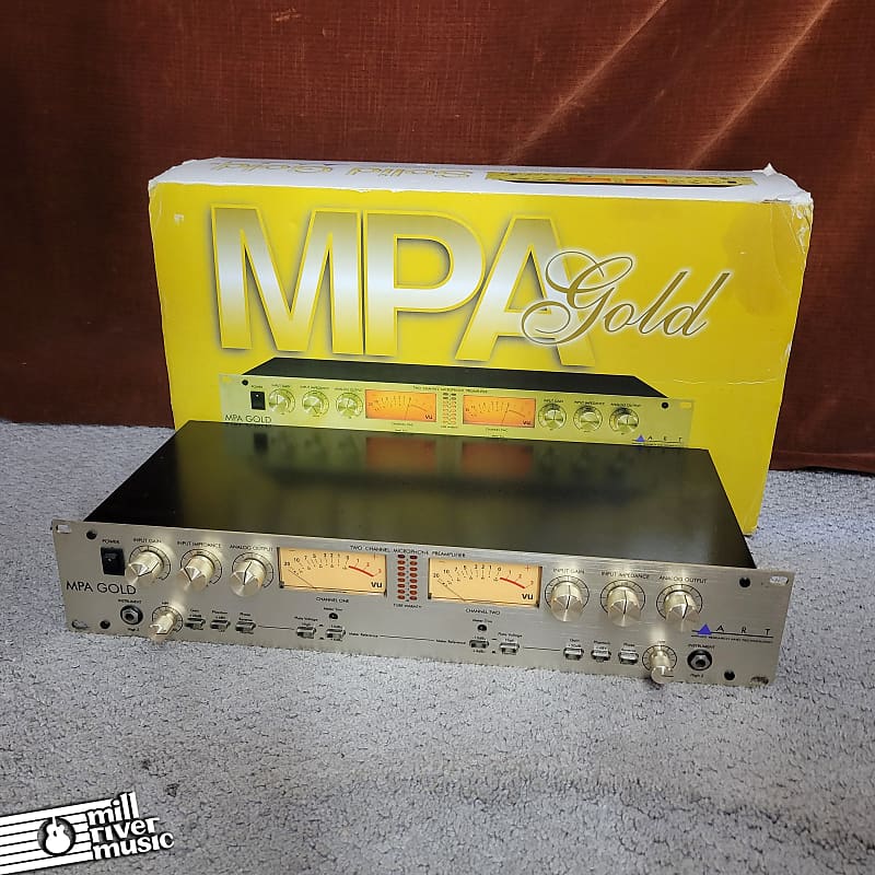 ART MPA Gold 2-Channel Tube Microphone Preamp Used