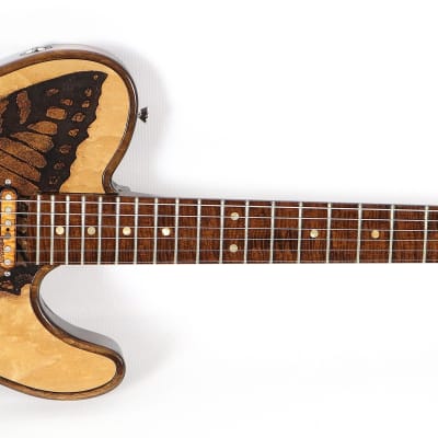 Walla Walla USA Maverick Laser Winged Gal Tele Electric Guitar w/ Gator Case image 3