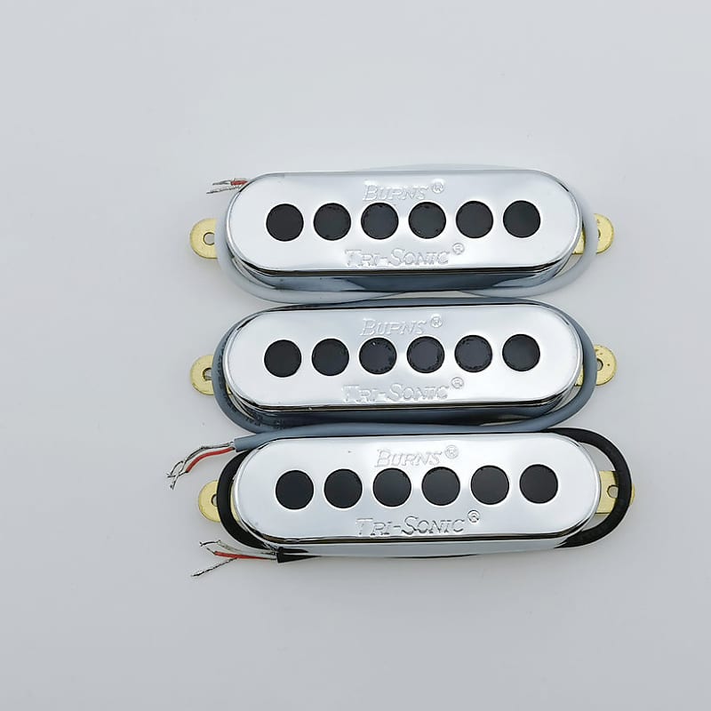 Burns Alnico V TriSonic Single Coil Pickup Set Neck Middle Reverb