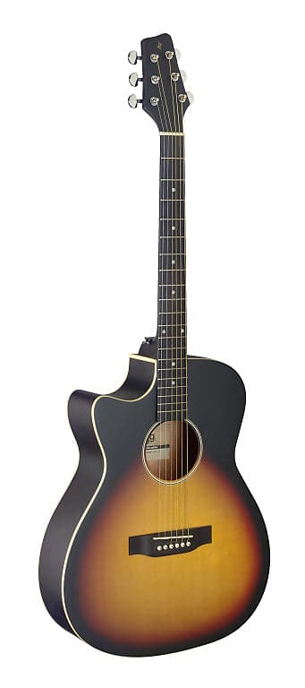 STAGG Cutaway acoustic-electric auditorium guitar, sunburst, | Reverb