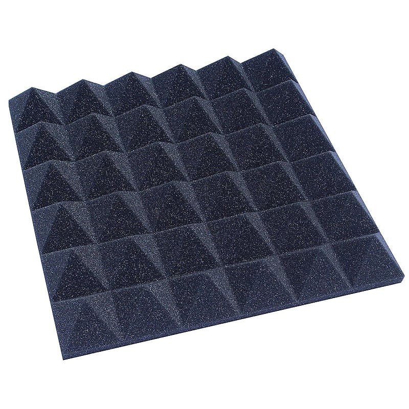 Pyramid Acoustic Foam Panels - 12X12X 2 Inch Thick Sound | Reverb