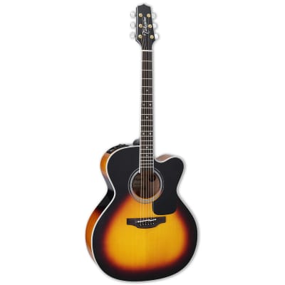 Takamine P6JC Jumbo Cutaway Acoustic Elecrtric Guitar With Case, Brown Sunburst image 1