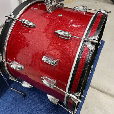 Vintage 1960s Apollo Made In Japan Drum Set in Red Sparkle image 9