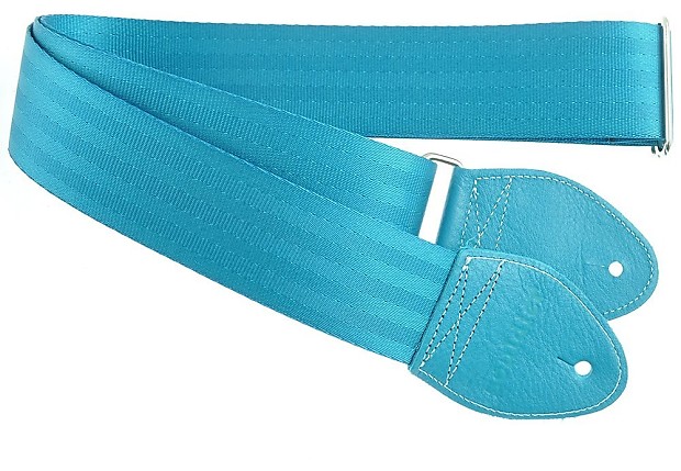 Souldier Strap Custom GS0000TQ04TQ Recycled Seatbelt Electric Guitar Strap, Turquoise image 1
