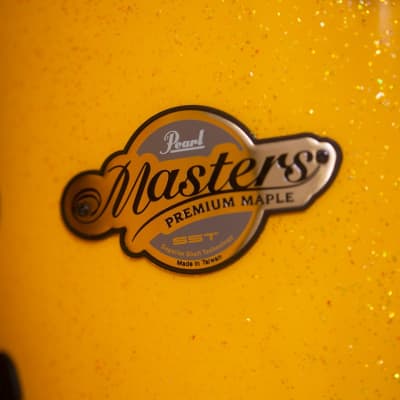 Pearl Masters Premium Maple (Mrp) 6 Piece Drum Kit, Canary Yellow Sparkle Lacquer (Pre Loved) image 19