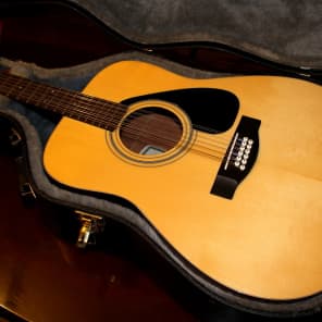 Yamaha FG-413S-12 Solid Spruce Top 12-String Acoustic Guitar Natural with TKL case image 4