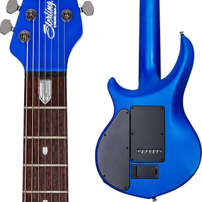 Sterling Majesty MAJ170 7-String Electric Guitar, Siberian Sapphire w/ Gig Bag image 3