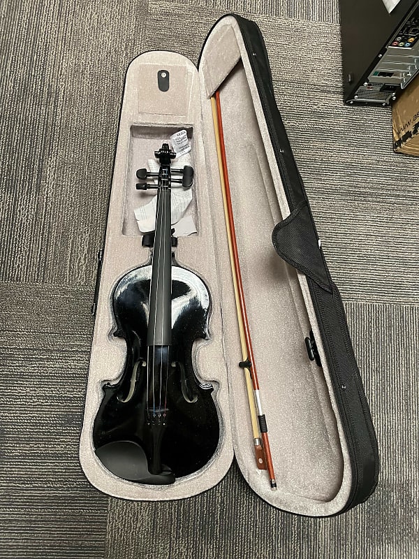 Black shop wood violin