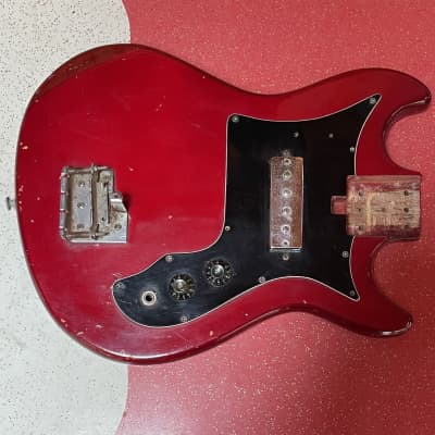 Vintage Harmony Loaded Bass Guitar Body - H-805 w/ Pickup & Bridge - Project for sale