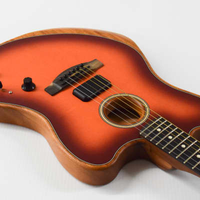 Fender American Acoustasonic Jazzmaster Acoustic-electric Guitar (DEMO) - Tobacco Sunburst image 4
