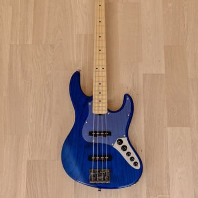2014 ESP Amaze-ASM Original Series Electric Bass Guitar Active EQ See Thru Blue Ash, Japan image 2