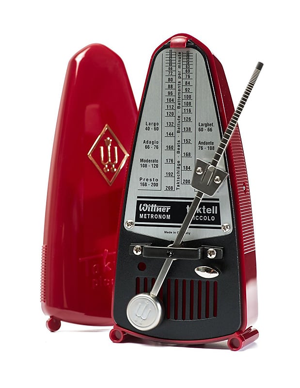 Wittner- Taktell Piccolo Metronome Plastic Ruby Case No Bell! 834 *Make An Offer!* image 1
