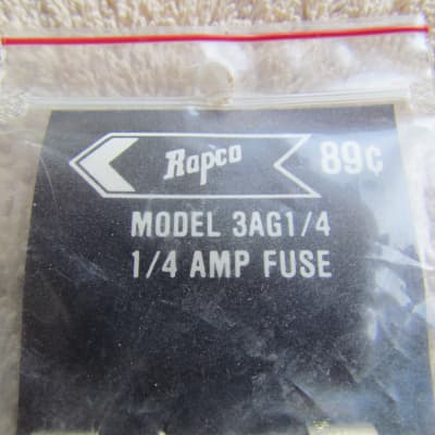 Rapco Model 3AG1/4 1/4Amp Fuses Lot of 22 NOS 1/4 Amp Fuses 11 Packs Of 2 Model 3AG1/4 1/4 Amp Fuses image 1