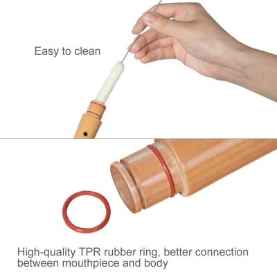 Soprano Recorder Baroque Fingering Double Holes Wooden Recorder Flauta With Cleaning Rod Musical Instrument For Beginner Kids Adults image 3