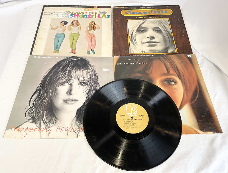 Lot of 4 Used Vinyl LP Records - Sixties 1960s -  Marianne Faithfull, Judy Collins, Shangri-Las image 1