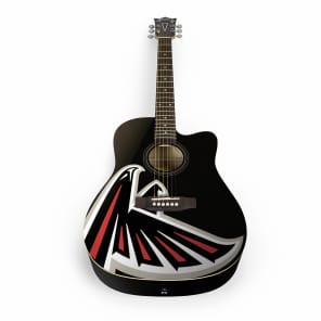 Woodrow Atlanta Falcons Acoustic Guitar Graphic