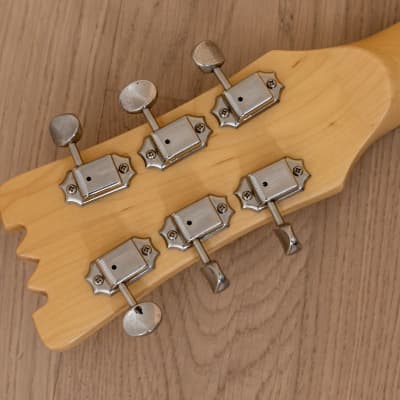 1990s Mosrite Ventures Model Travel Guitar 3/4 Size Body Pearl White Built-In-Amp, Kurokumo image 5