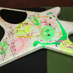 Carvin V 220  USA Made with Kahler Tremolo, mid 80's custom neon dayglo colors paint image 12