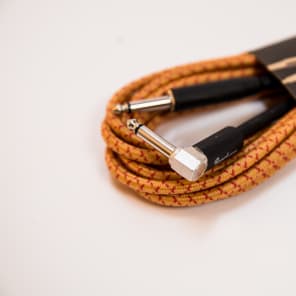 20-foot Right Angle 1/4" Guitar Cable - Orange image 4