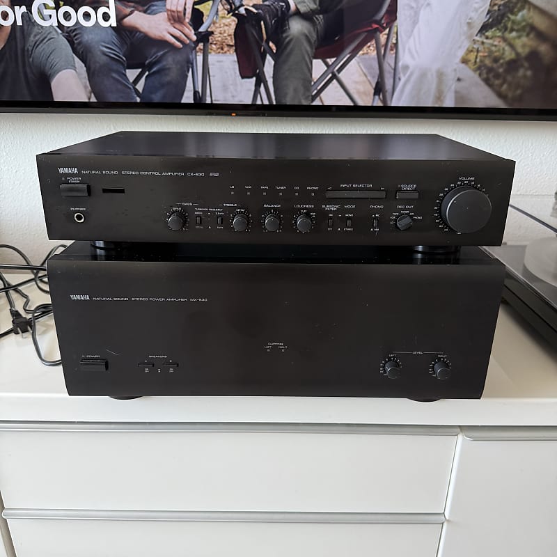 Yamaha Yamaha MX-630 &amp; CX-630 Power Amplifier &amp; Preamplifier Stereo System Hifi 1990  			