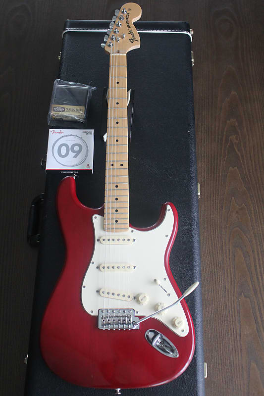 Fender Highway One Stratocaster with Maple Fretboard 2007 - Midnight Wine Transparent - modified image 1