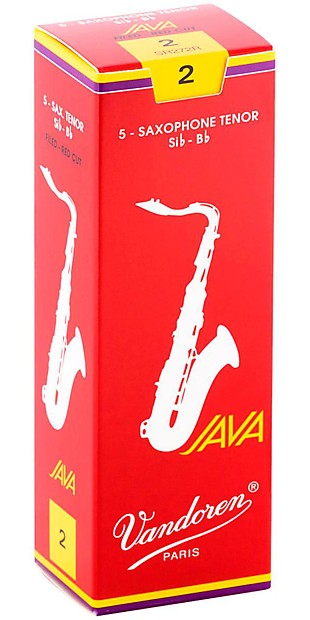 Vandoren SR272R Java Red Tenor Saxophone Reeds - Strength 2 (Box of 5) image 1