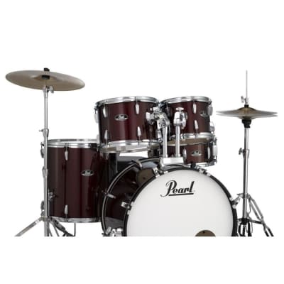 Pearl Roadshow 5pc Drum Set w/Hardware & Cymbals Wine Red RS525SC/C91 image 11