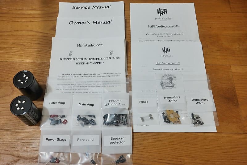 Marantz 1152DC restoration kit filter capacitor repair rebuild fix  			