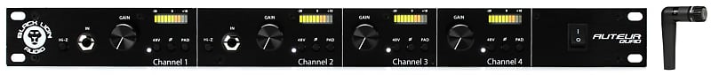 Black Lion Audio AuteurQuad 4-channel Microphone Preamp  Bundle with Granelli Audio Labs G5790 Modified Right-angle SM57 Dynamic Instrument Microphone image 1
