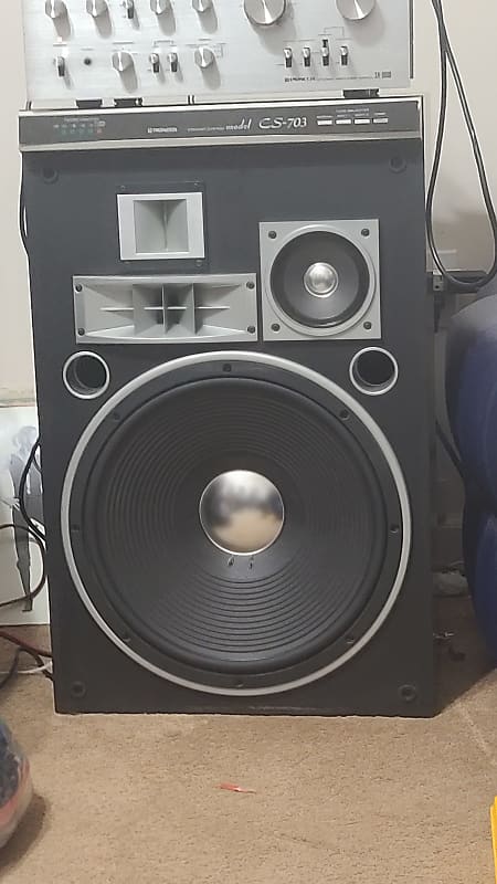 Vintage Pioneer CS-703 Speakers, Restored Excellent Sound Quality  			