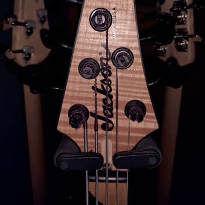 Jackson USA Custom Shop 5 String Bass Maple/Koa image 7