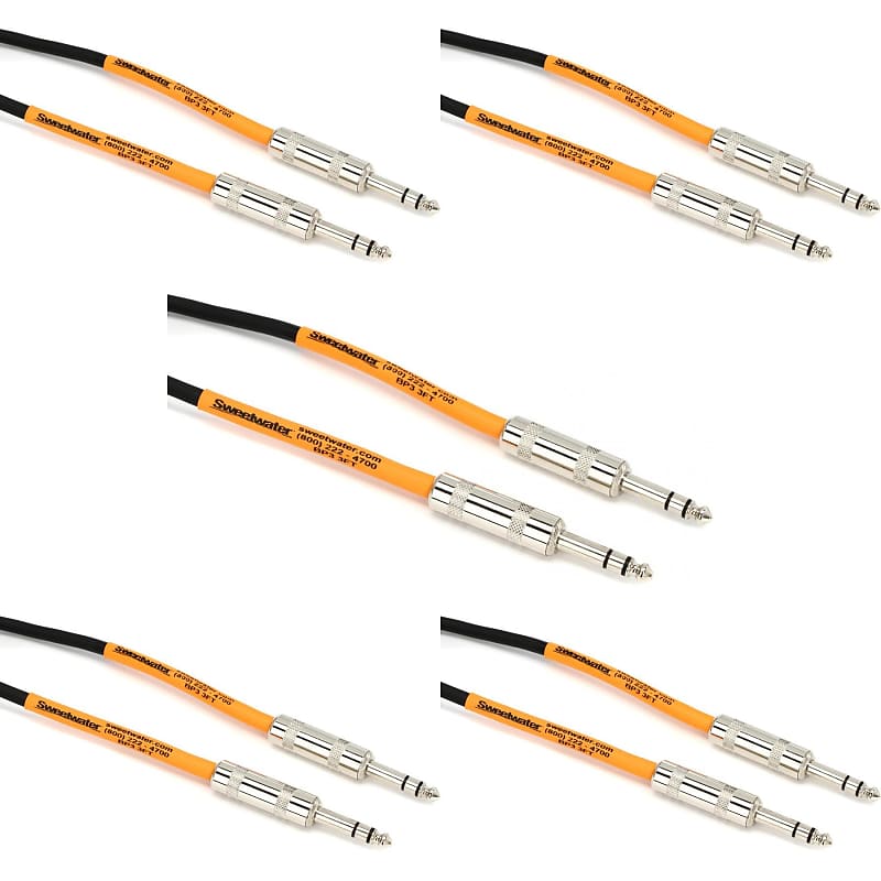 Pro Co BP3 Excellines Balanced Patch Cable 1/4inch TRS Reverb