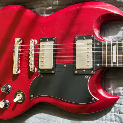 ギター Epiphone SG G400 DISC Epiphone SG Goth G-400 Electric Guitar, Black Satin at