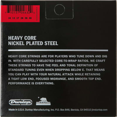 Dunlop DHCN1048 Heavy Core Nickel Plated Steel Electric Strings Heavy (10-48) image 2