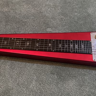 新品 Rogue RLS-1 Lap Steel Guitar Red Rogue RLS-1 Lap Steel Guitar with Stand and Gig Bag Metallic Red
