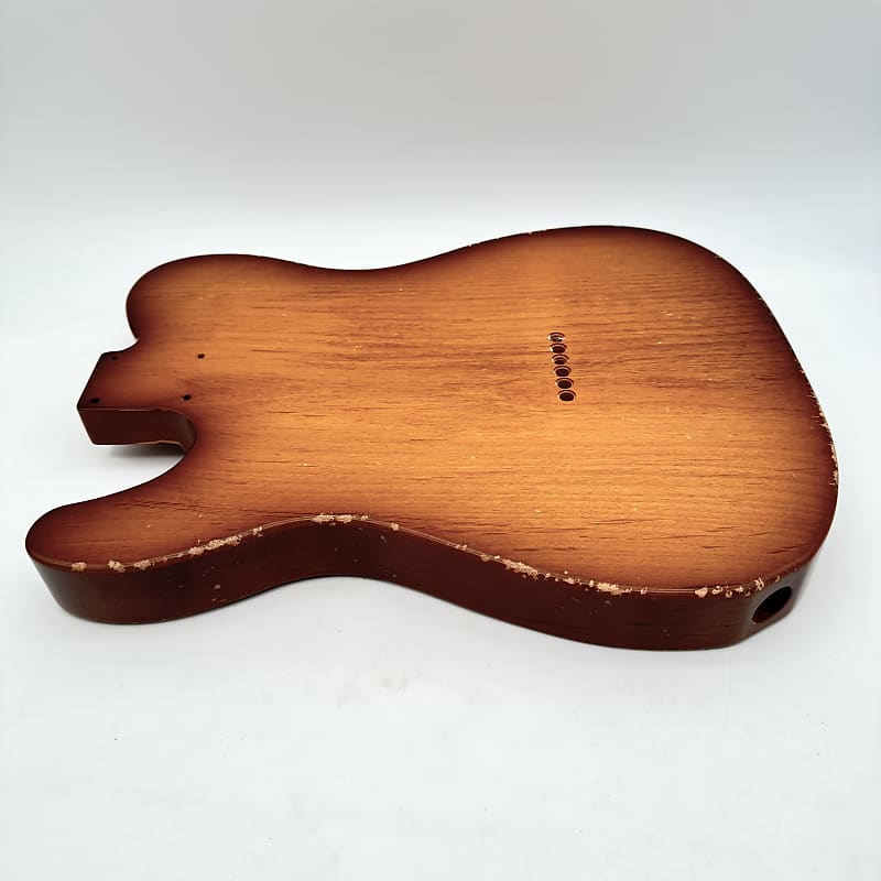 MJT Telecaster Body Alder Relic Honey Burst Nitro Light