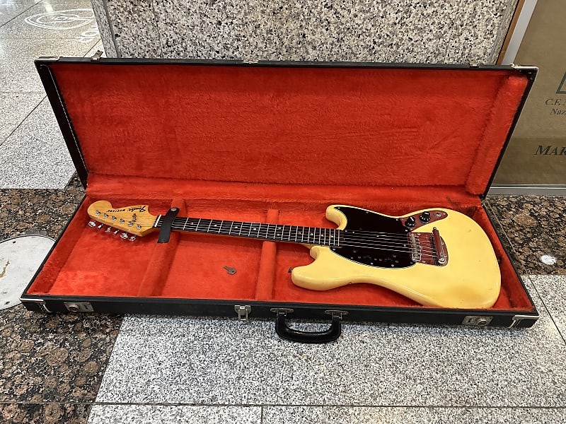 1978 Fender Mustang Guitar Olympic White image 1