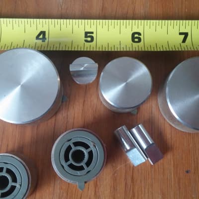 VINTAGE Home Stereo Audio Receiver / Amplifier / Knobs / Toggle  70's Aluminum PARTS image 7