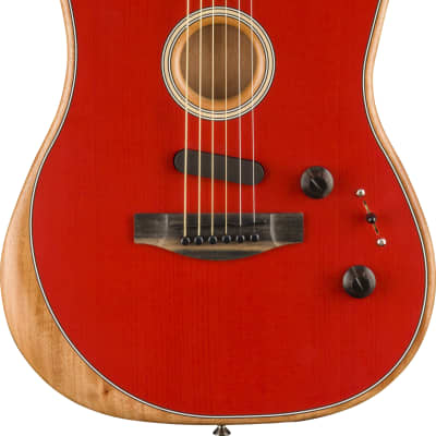 Fender American Acoustasonic Stratocaster Acoustic Guitar - Dakota Red image 2