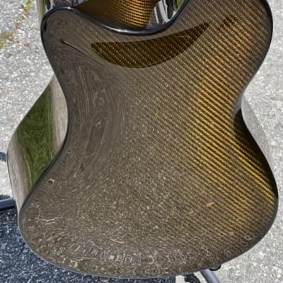 Emerald X20 Acoustic/Electric Guitar Amber Burled Redwood Carbon Fiber image 6