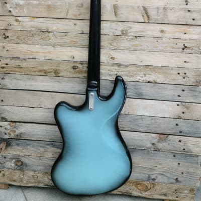 1965 Wandré Davoli Tigre 4-String Basso Light Blue With Hard Case image 15