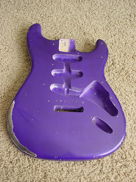 MJT Strat body Royale Purple relic ash unbeatable quality for the price
