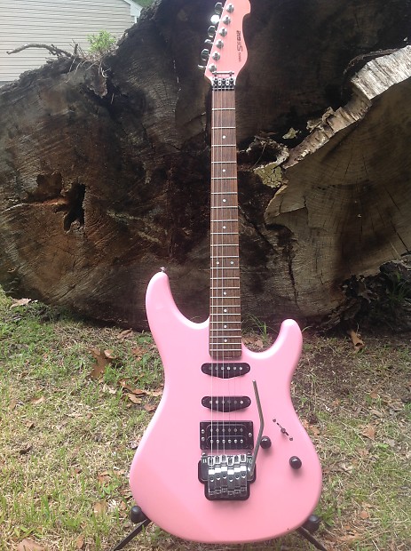 Pink yamaha guitar on sale