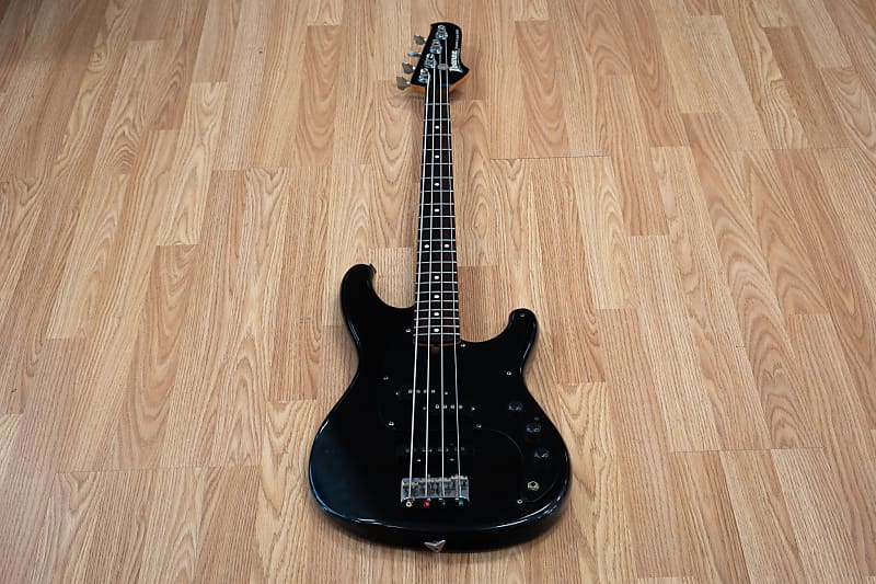 1985 Ibanez Roadstar II Bass Series Electric Bass in Gloss Black w/ Original Hard Case (Very Good) *Free Shipping* image 1