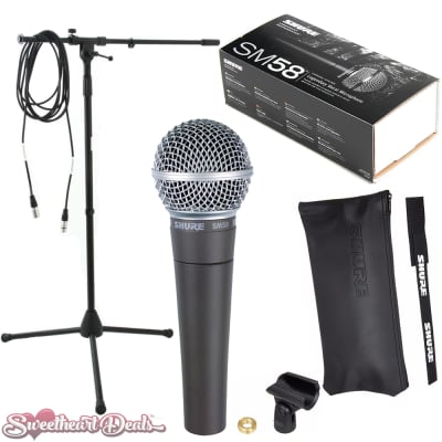 Shure SM58 Vocal Dynamic Live and Recording Microphone SM58-LC Bundle image 1