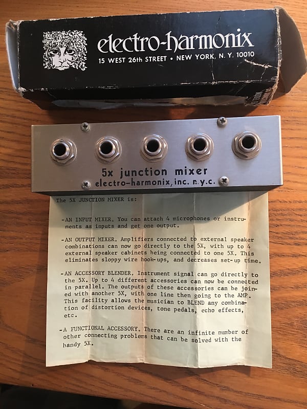 ElectroHarmonix EH2010 5x Junction Mixer 1970’s Silver / Reverb