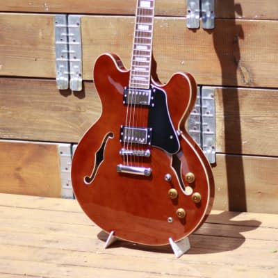 Vintage VSA500B ReIssued Semi Acoustic Guitar w/Bigsby ~ Boulevard