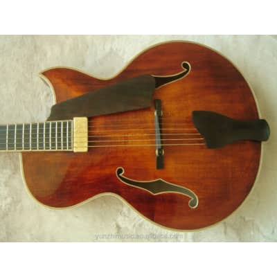 Jazz guitar electric Archtop flamed maple handcrafted hollow body maple guitar good quality for sale