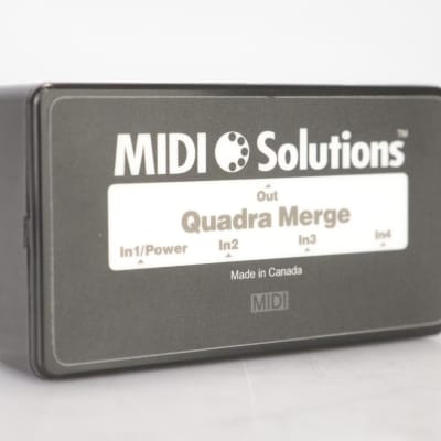 MIDI Solutions Quadra Merge 4-In 1-Out MIDI Message Combiner w/ 4 Cables #38700 image 11