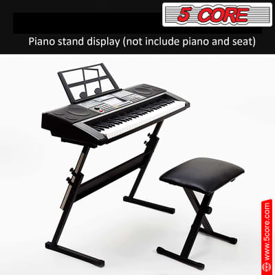 5 Core Piano Keyboard Stand 1 Piece for 61 or 54 Keys Black Height Adjustable Z Stand Casio Midi controller Stand  KS Z1 image 5